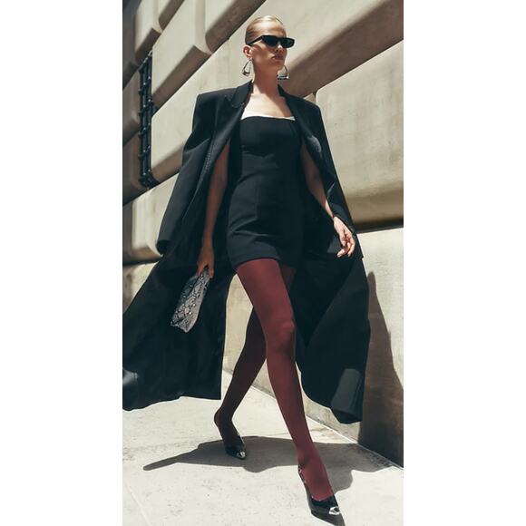 FRENCH CONNECTION WOMENS 12 CONTRAST MINI DRESS BLACK COCKTAIL PARTY TINY FLAW - Picture 3 of 13